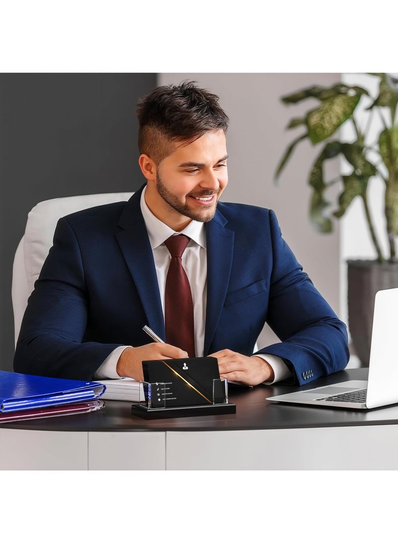 حامل بطاقات العمل الأكريليكي: حامل عرض بطاقات العمل البلاستيكي الشفاف للمكتب - منظم بطاقات الهدايا للمكتب - Image 5